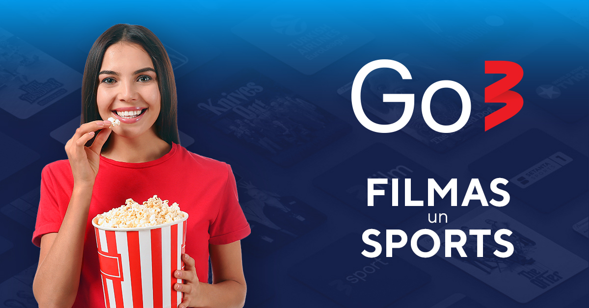 Marta akcija🍿 Go3 "Filmas + Sports" tikai 1.99€/mēn*