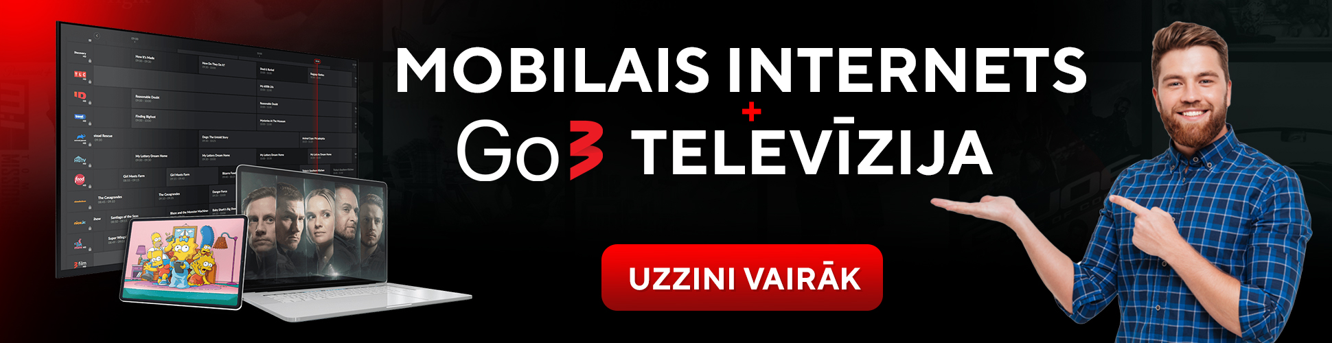 GO3 televīzija + Mobilais internets